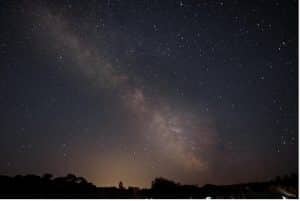 The milky way on a dark night.