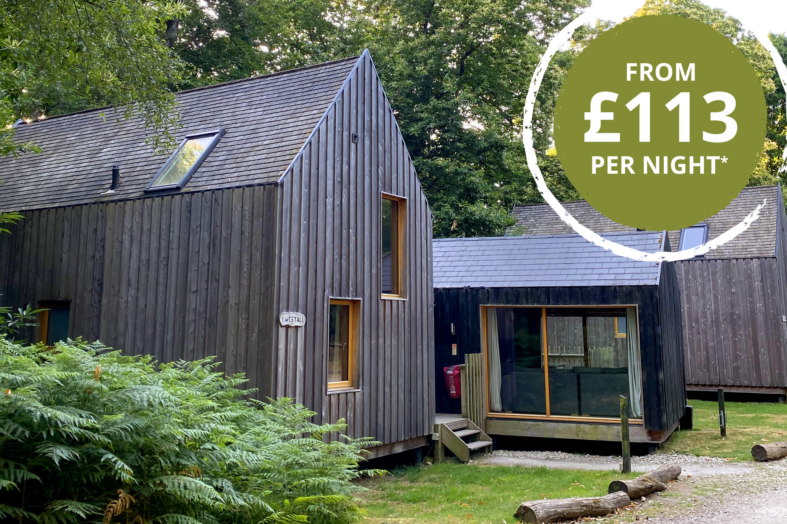Burnbake forest lodges, available from £113 per night