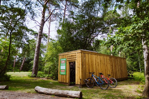 Bicycle shed at Burnbake