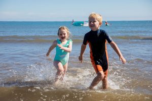 Burnbake Forest Lodges Kids On Beach